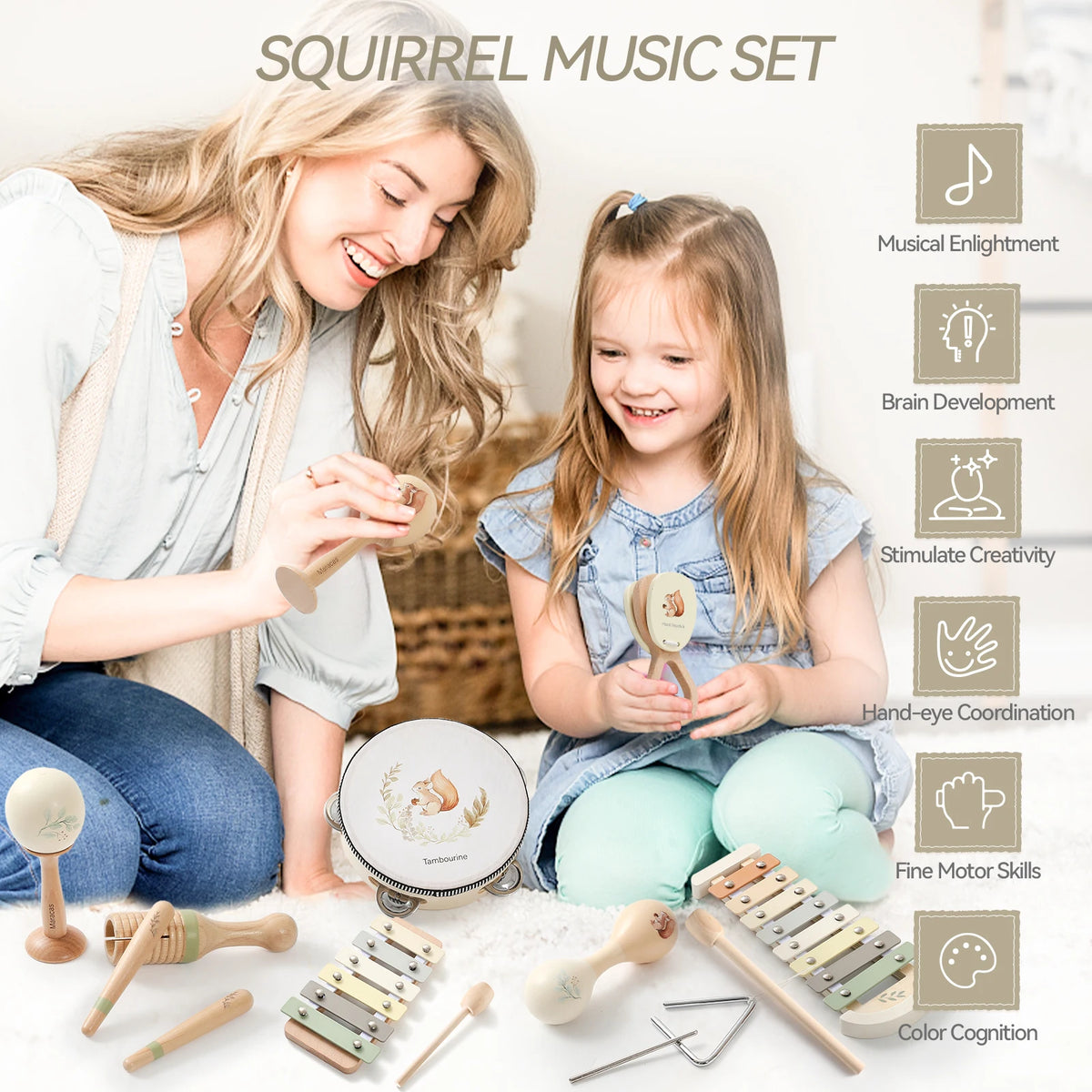 Montessori Wooden Musical Instrument Toys