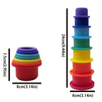 Rainbow Silicone Stacking Cup Set