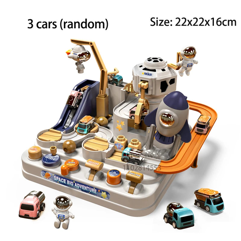 Track Car Parking Playset