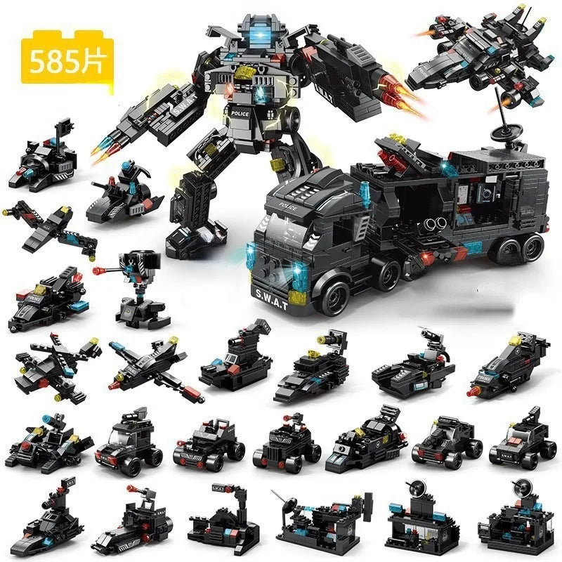 Warship Building Blocks Set