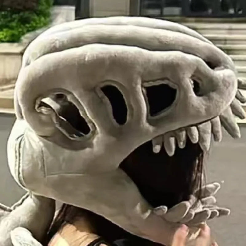 Dinosaur Skeleton Plush Costume for Kids and Adults
