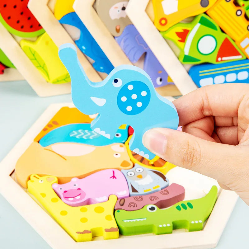 Wooden 3D Cognitive Jigsaw Puzzle, photo 4