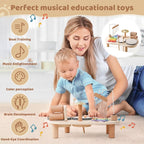 Wooden Montessori Musical Table – Aeolian Bells & Baby Rhythm Play Set