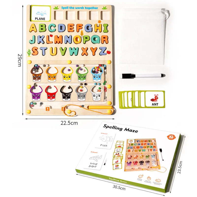 Magnetic Color Number Maze Board