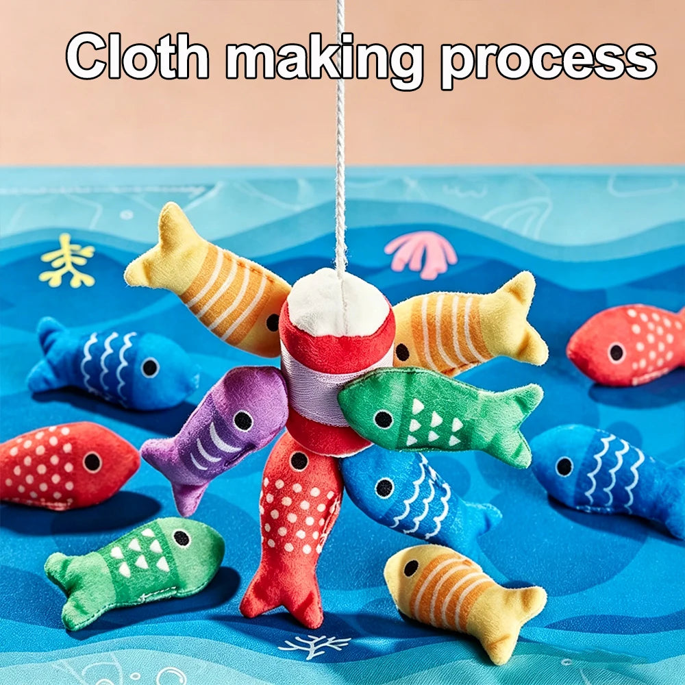 Montessori Cloth Fishing Game with Sea Animals