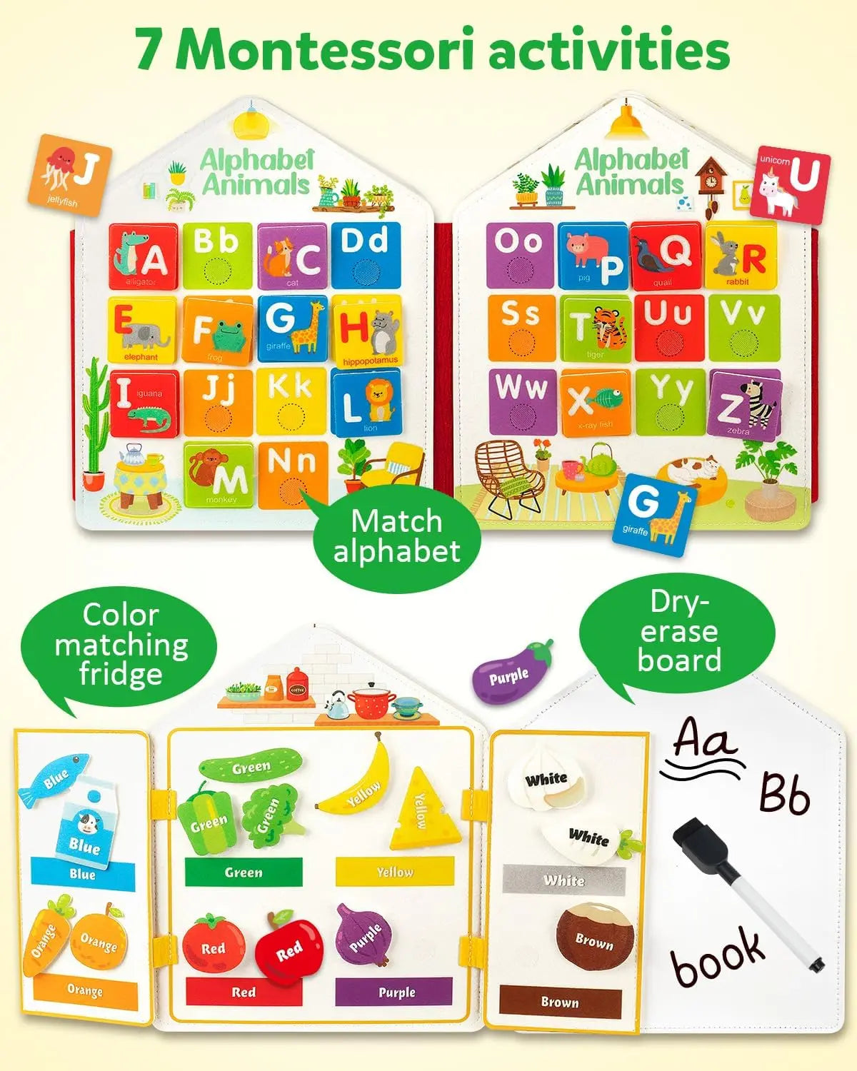 Montessori Busy Book Sensory Activity Binder