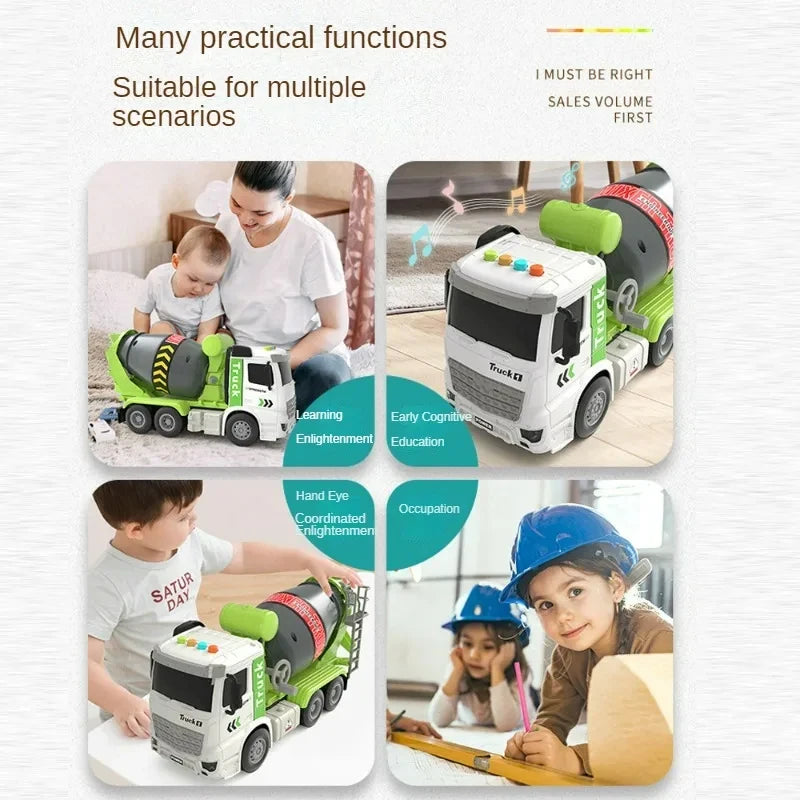Inertia Concrete Mixer Truck Toy with Sound & Lights