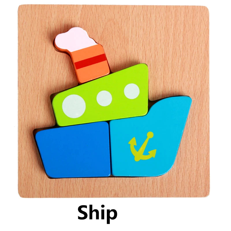 Montessori Wooden Puzzles (6 Pack)