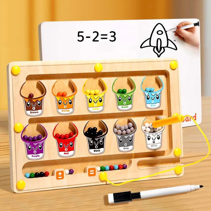 Magnetic Color Number Maze Board
