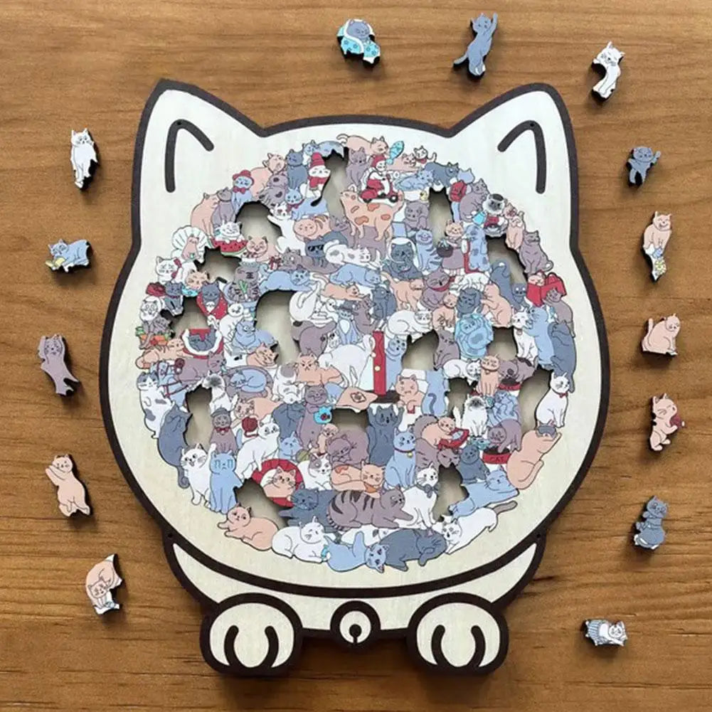 SereniCat 135-Piece Wooden Puzzle