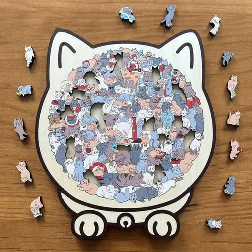SereniCat 135-Piece Wooden Puzzle