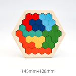 Wooden Tangram Puzzle Blocks – 3D Brain Teaser Toy