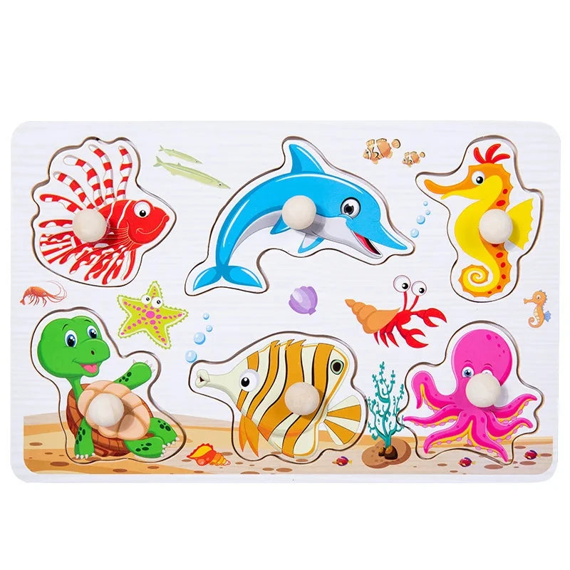 Montessori Wooden Puzzle Board for Toddlers