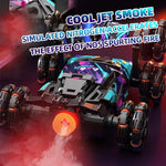 Morphing Six-Wheeled Remote Control Stunt, Light Spray Car – Alloy Off-Road RC Racing Car