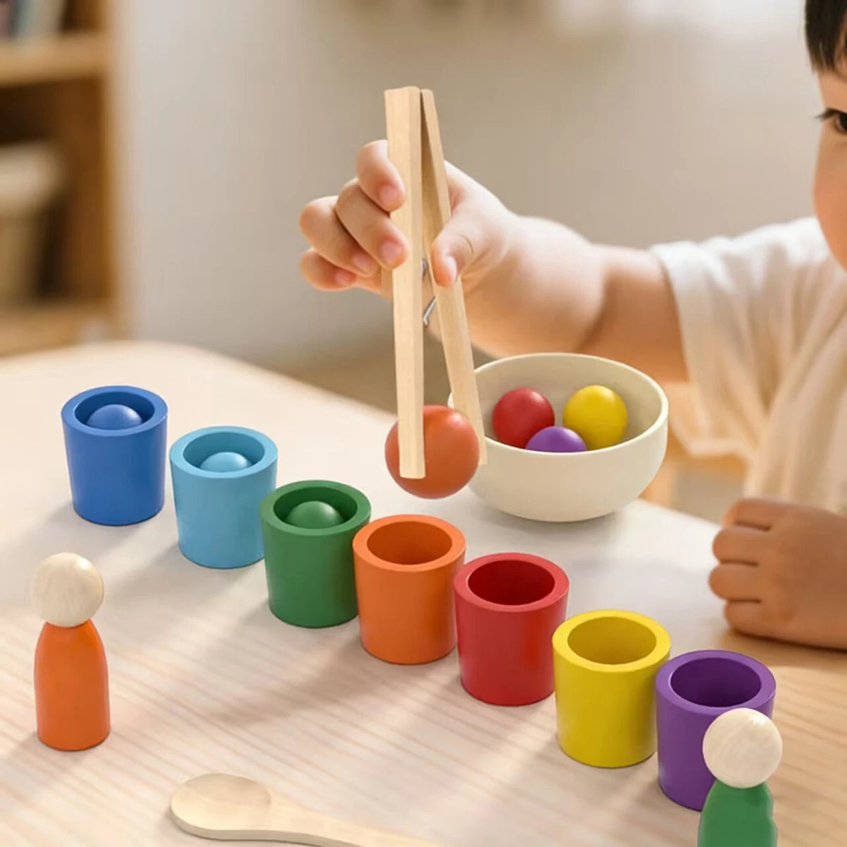 Montessori Seven-Color Stacking Cups