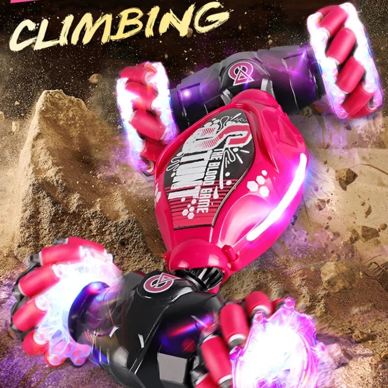StuntX™ Gesture-Control RC Climbing Car – 360° Rotating LED Off-Road Racer