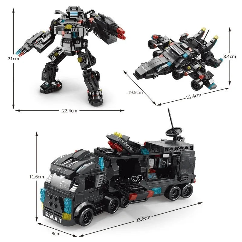 Warship Building Blocks Set