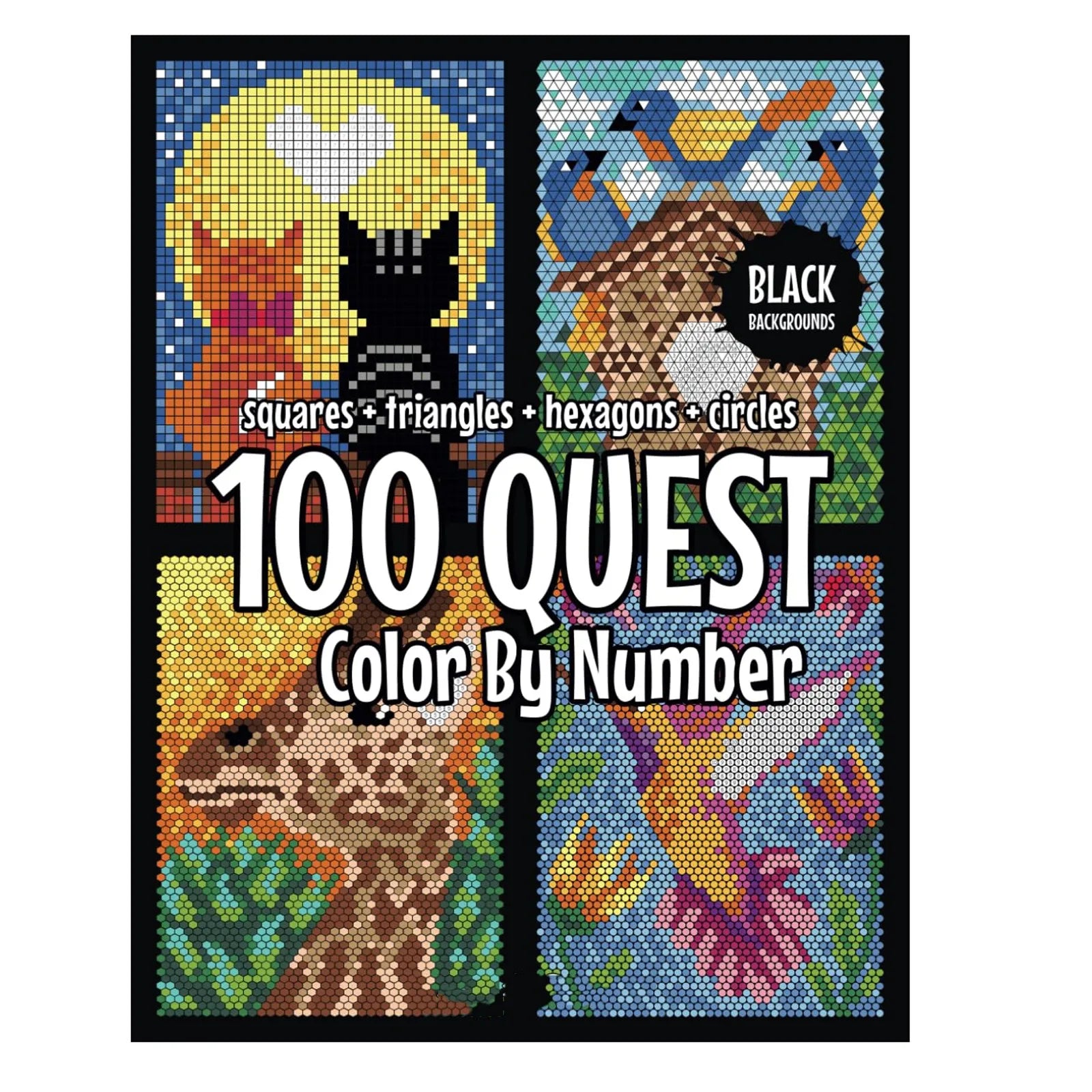 100 Color-by-Number Pages for Stress Relief