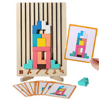 Colorful 3D Wooden Russian Blocks Puzzle – Brain Teaser & Stacking Game
