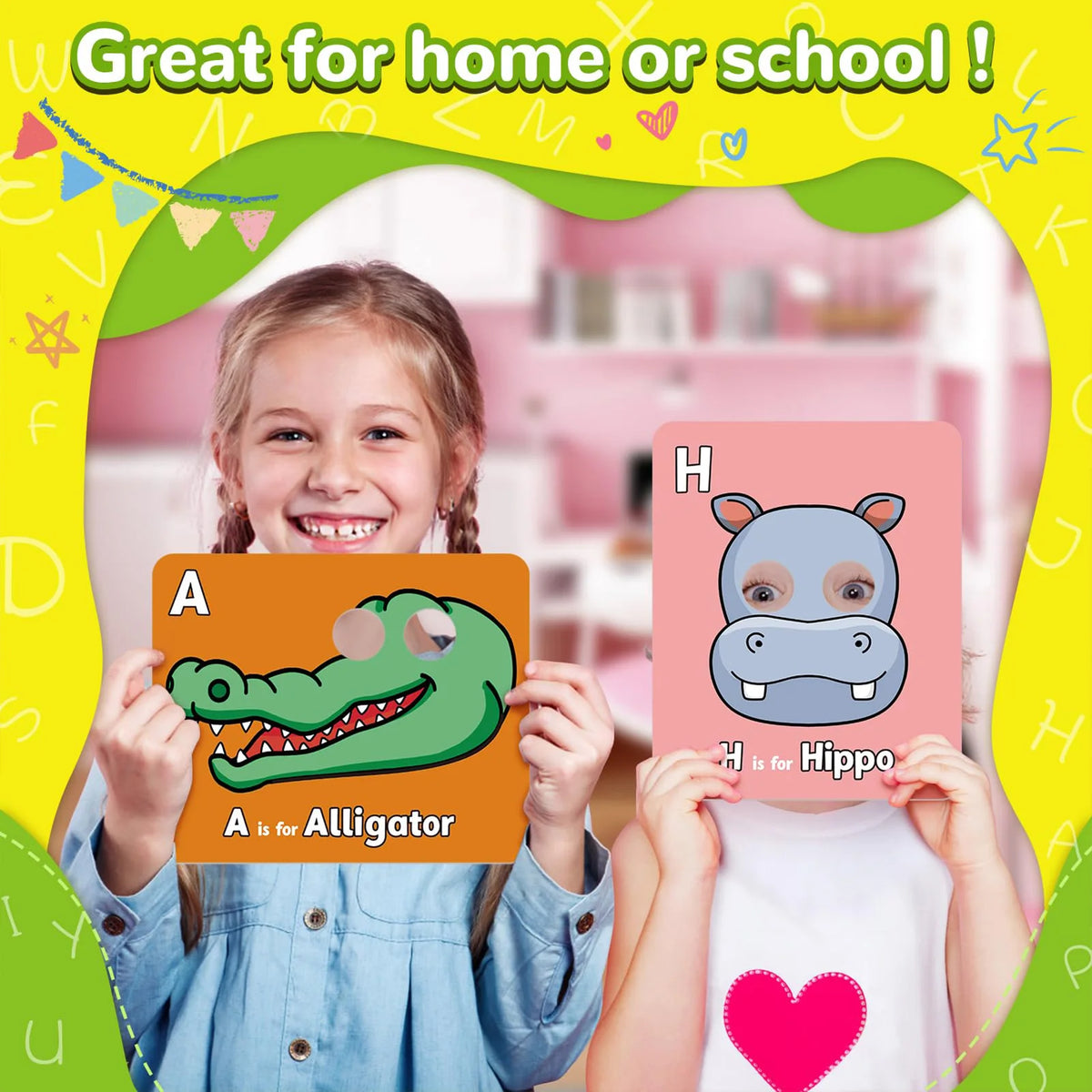 Interactive ABC Flash Cards with Animal Masks