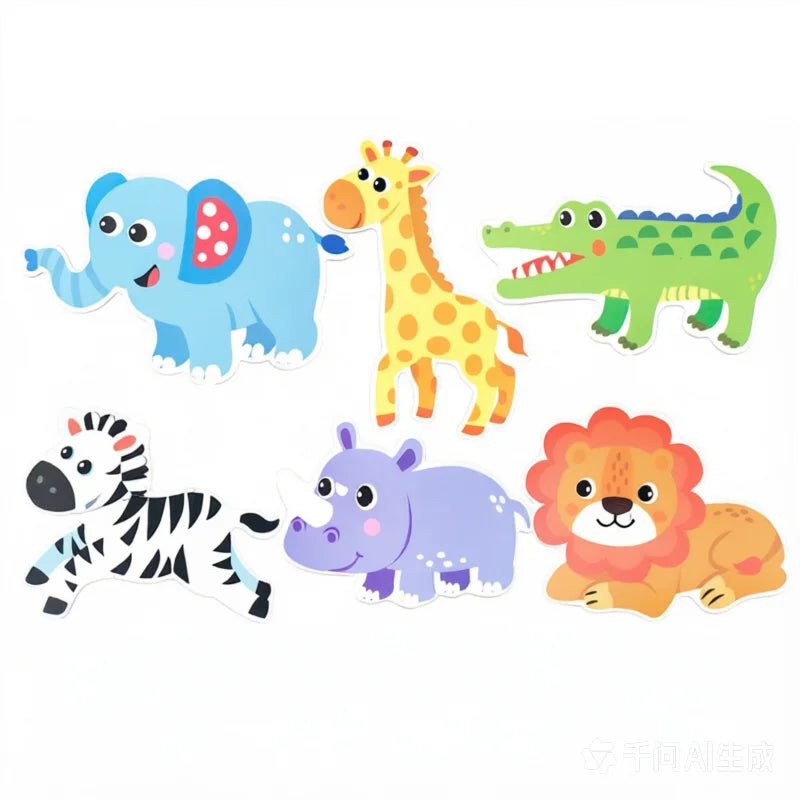 Wooden Animal and Vehicle Jigsaw Puzzle Set