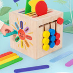 Wooden 5-in-1 Shape and Color Sorting Cube