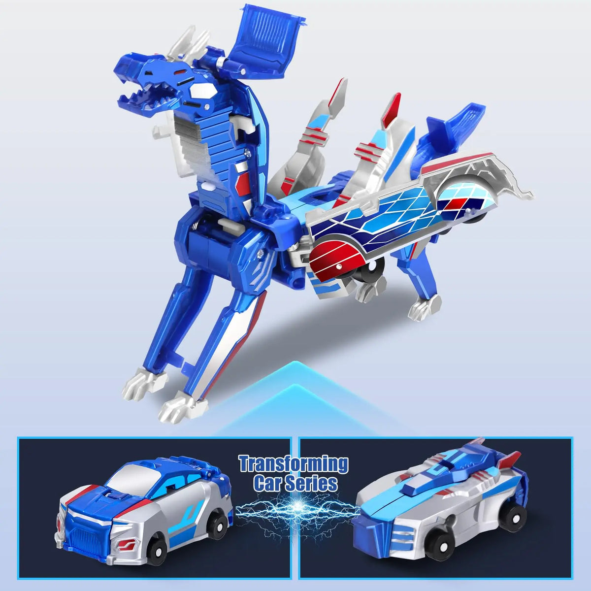 Crash and Transform Dino and Unicorn Cars