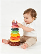 Rotating Rainbow Stacking Tower