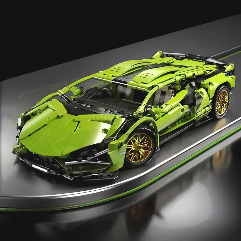 Green Sports Car Building Set (1690 Pieces)