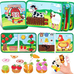 Toddlers Montessori Farm Animal Busy Cloth Book
