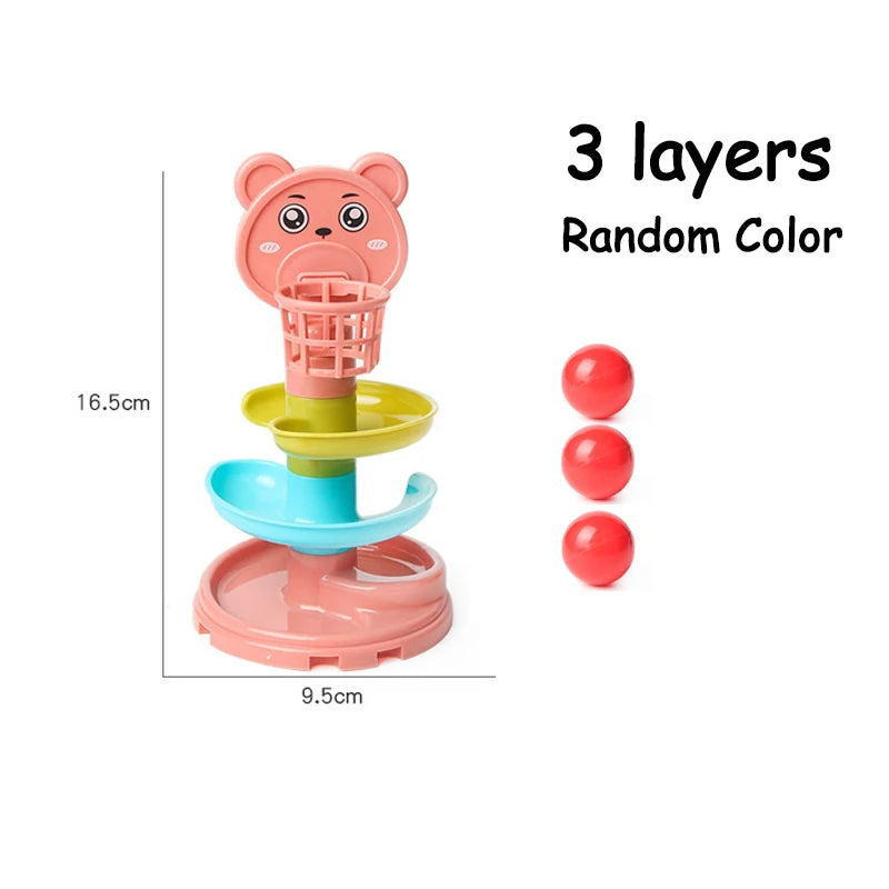 Mini Rolling Ball Tower Track Toy