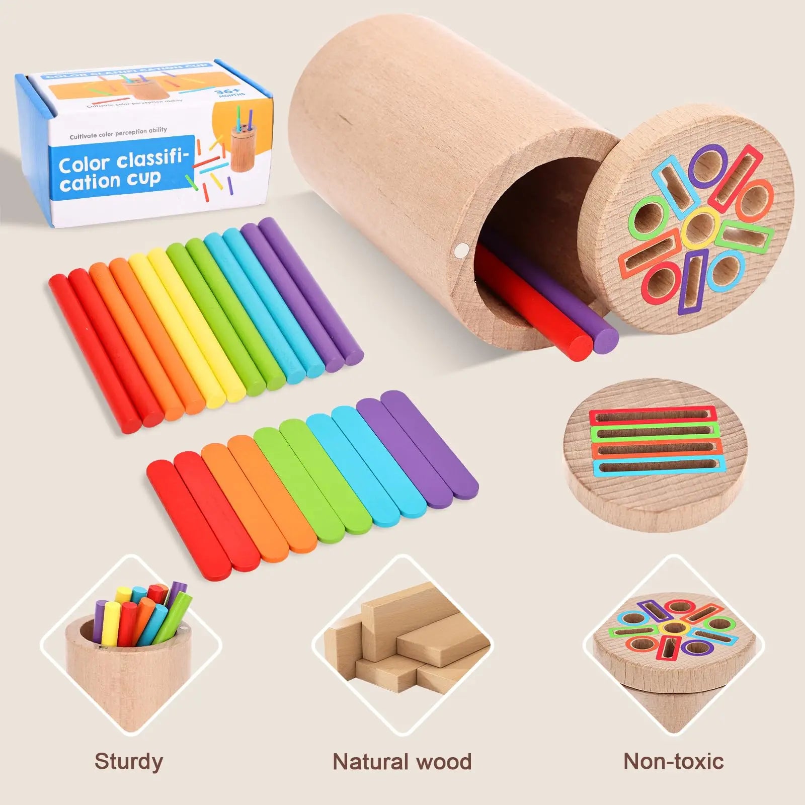Wooden Color Sorting Toy