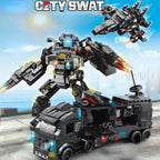 Warship Building Blocks Set