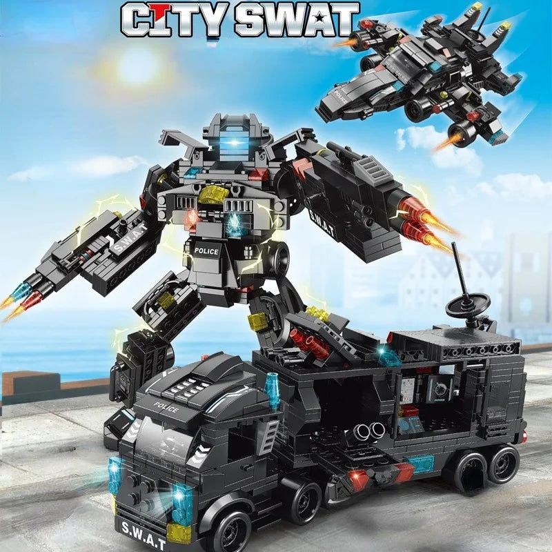 Warship Building Blocks Set