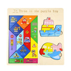 3-in-1 Montessori Wooden Puzzle Board, photo 8