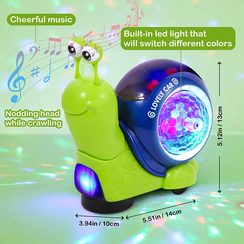 Crawling Crab and Snail Baby Toy with Music and Lights