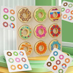 Wooden Doughnut Color Matching Puzzle