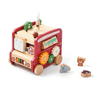 5-in-1 Montessori Wooden Busy Bus