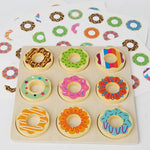 Montessori Wooden Doughnut Color Sorting Toy