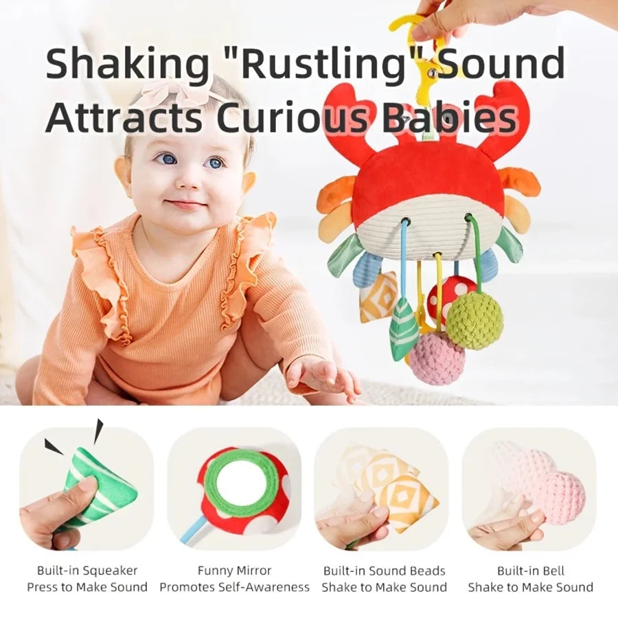 Crab and Chick Pull-String Stroller Toy