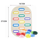 Montessori Children's Sensory Tray Table Wooden Tile