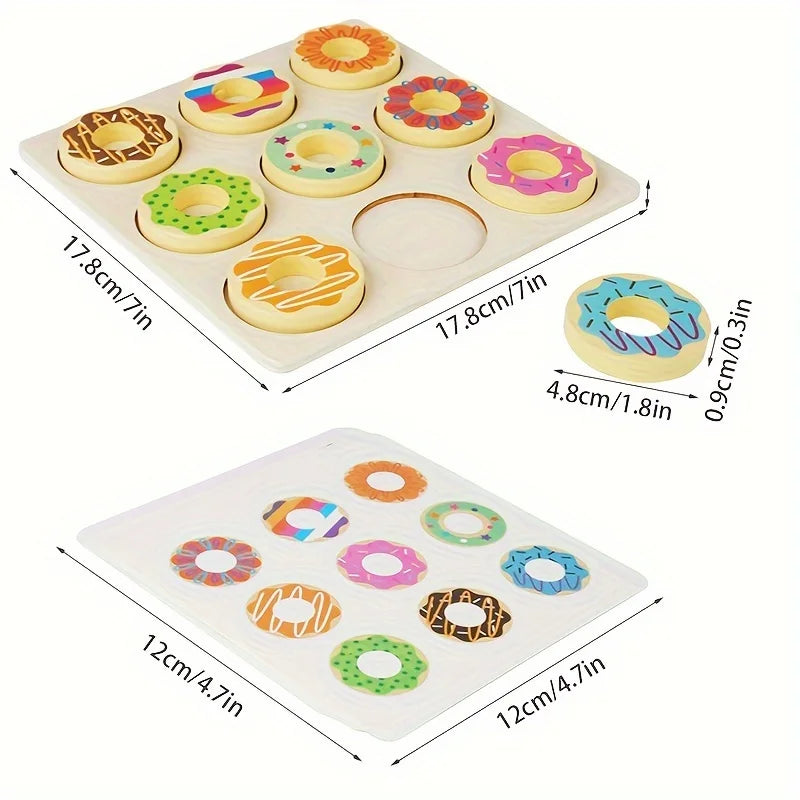 Wooden Doughnut Color Matching Puzzle, photo 6