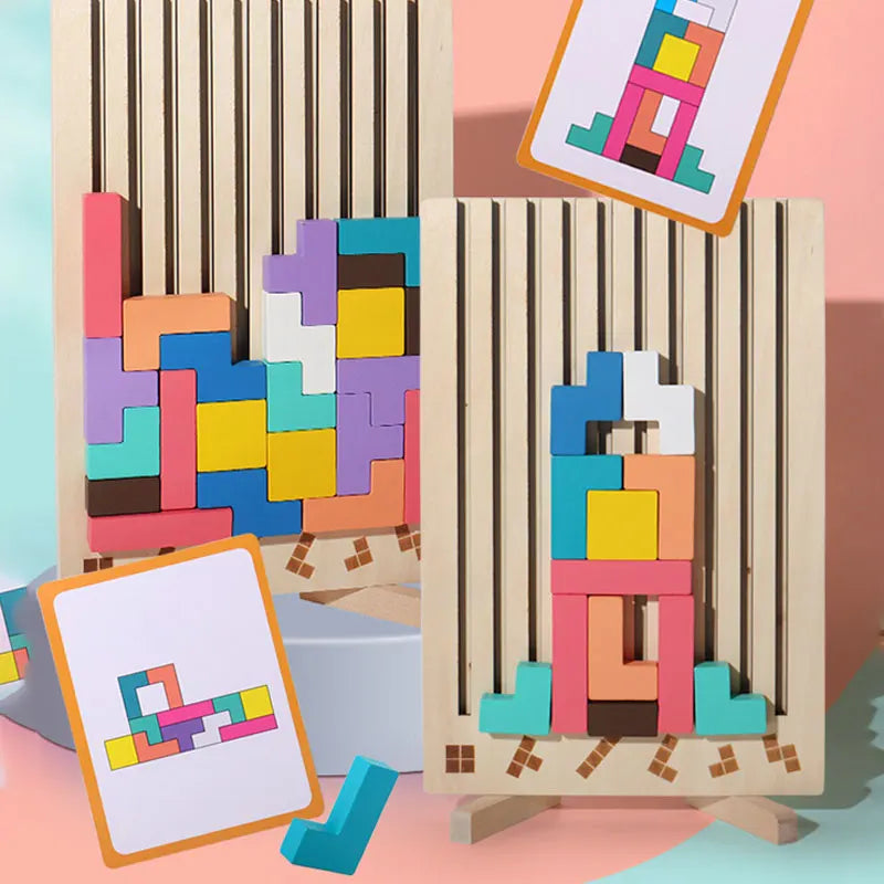 3D Wooden Logic Puzzle Blocks, photo 4