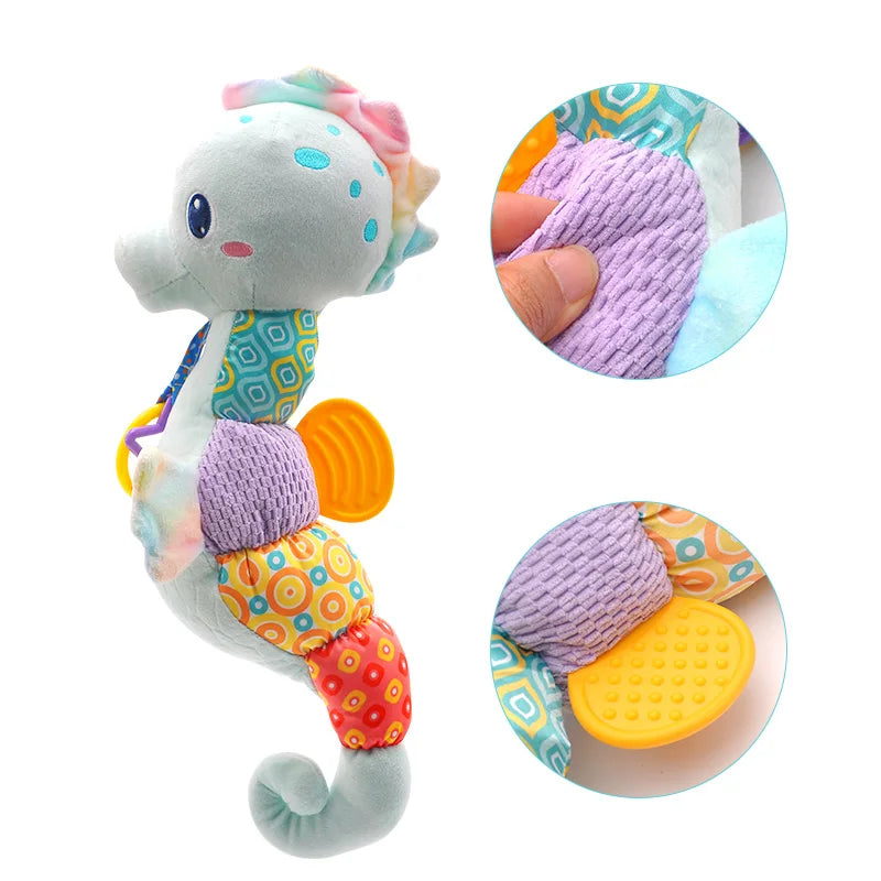 Musical Seahorse Baby Plush with Rattle and Crinkle