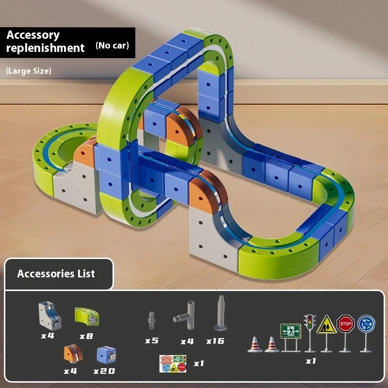 MagniTrack™ Magnetic Car Rail Set – STEM Racing Adventure