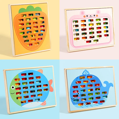 Wooden Magnetic Fishing and Drawing Game