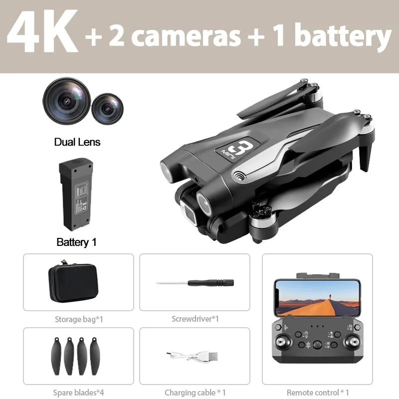 Z908 Pro / MAX 8K Drone – 4K/6K/8K WiFi FPV Quadcopter with Optical Flow & 3-Sided Obstacle Avoidance