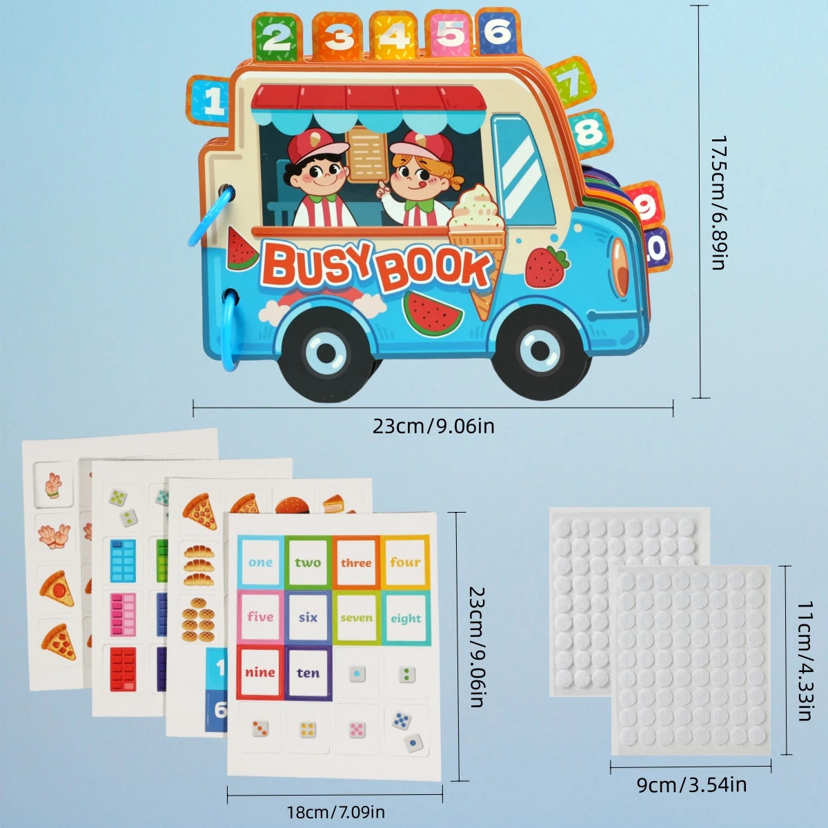 Reusable Math Sticker Quiet Book