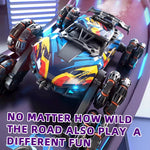 Morphing Six-Wheeled Remote Control Stunt, Light Spray Car – Alloy Off-Road RC Racing Car