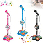 Kids Karaoke Microphone Stand with LED Lights